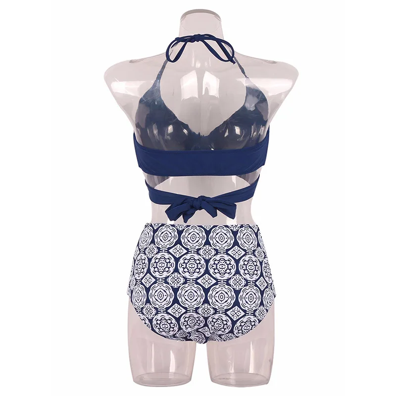 Женский купальник бикини TQSKK бразильский с высокой талией и перекрещивающимися