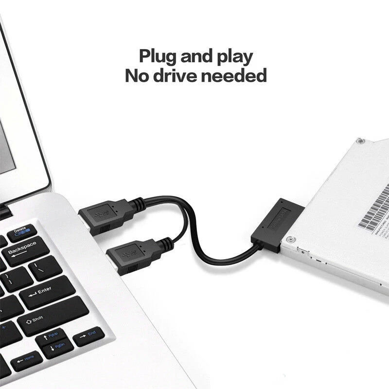USB 2 0 к 6 + 7 13Pin Slim SATA внешний кабель для ноутбука CD-ROM JR сделки | Компьютеры и офис