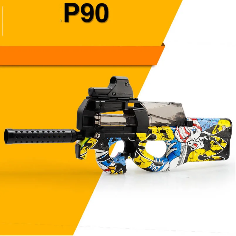 Электрический P90 граффити издание игрушечный пистолет живой CS штурмовой Бекас моделирование оружие открытый мягкая вода пуля пистолет игрушки для мальчиков Дети