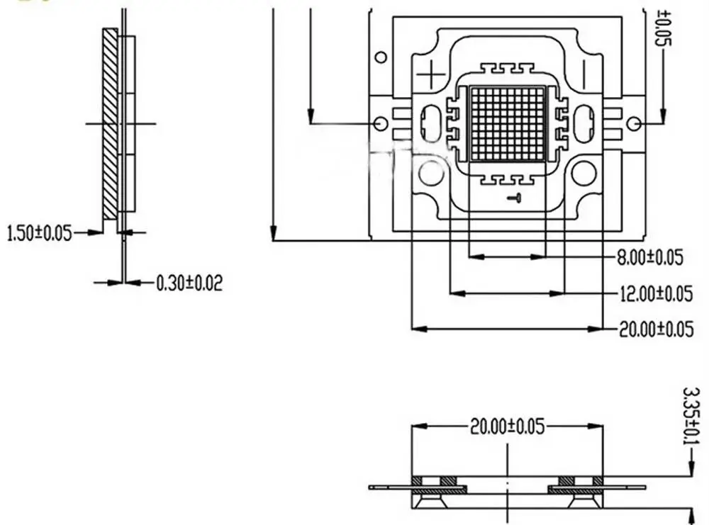 Высокая мощность светодиодный чип 850nm 940nm 730nm ИК инфракрасный 3 Вт 5 10 20 50 100
