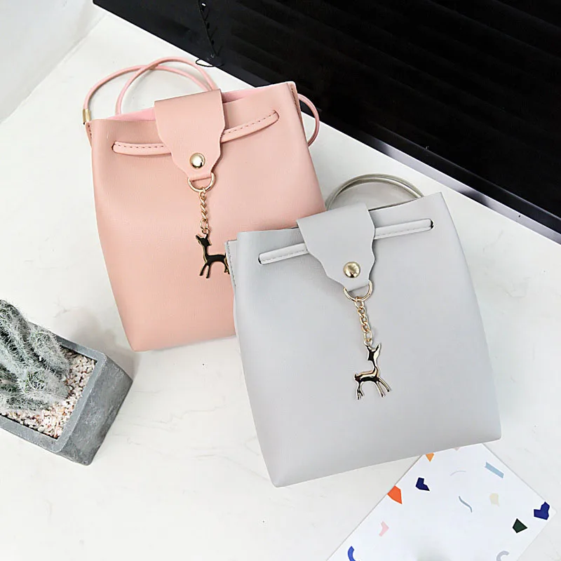 

Women Shoulder Bag PU Leather Satchel Small Deer Handbag Lady Crossbody Messenger Bag FA$3 Women bag