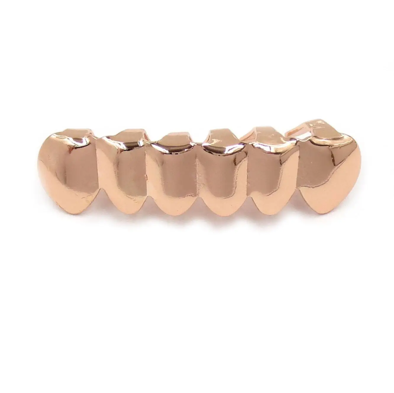 RoseGold B Top Новая мода хип-хоп зубные грили верхние и нижние зубные панк-вампиры зубные колпачки Косплей вечерние зубные рэпперы Украшения для тела подарок - Окраска металла: RoseGold B Top