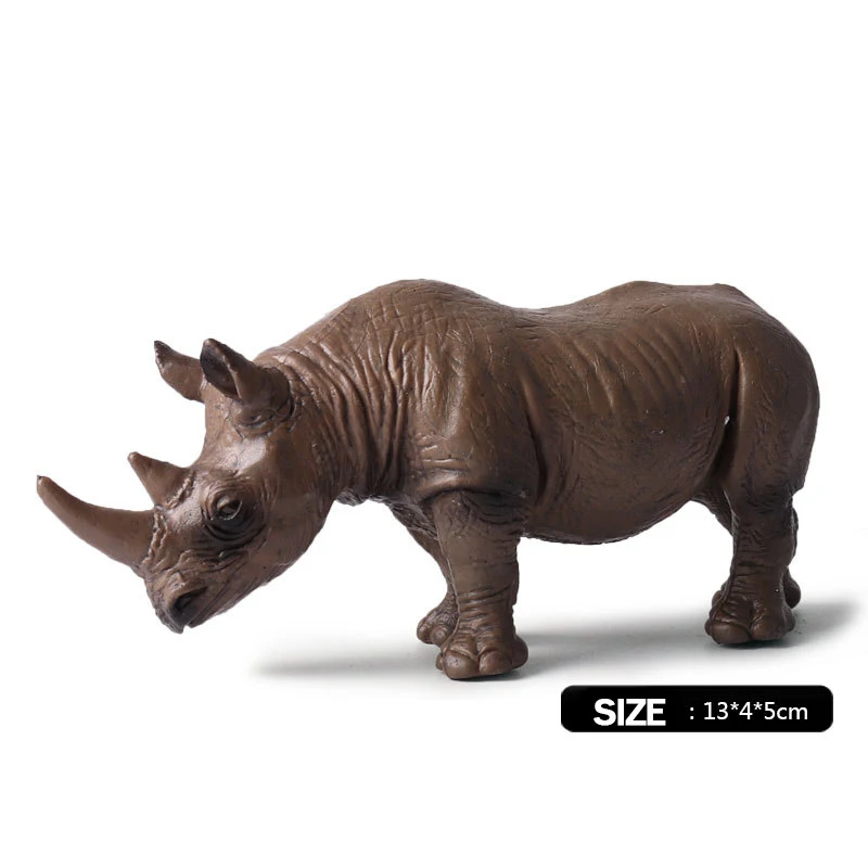 Экшн фигурка из ПВХ животное дикой природы Бегемот и носорог коллекционная кукла