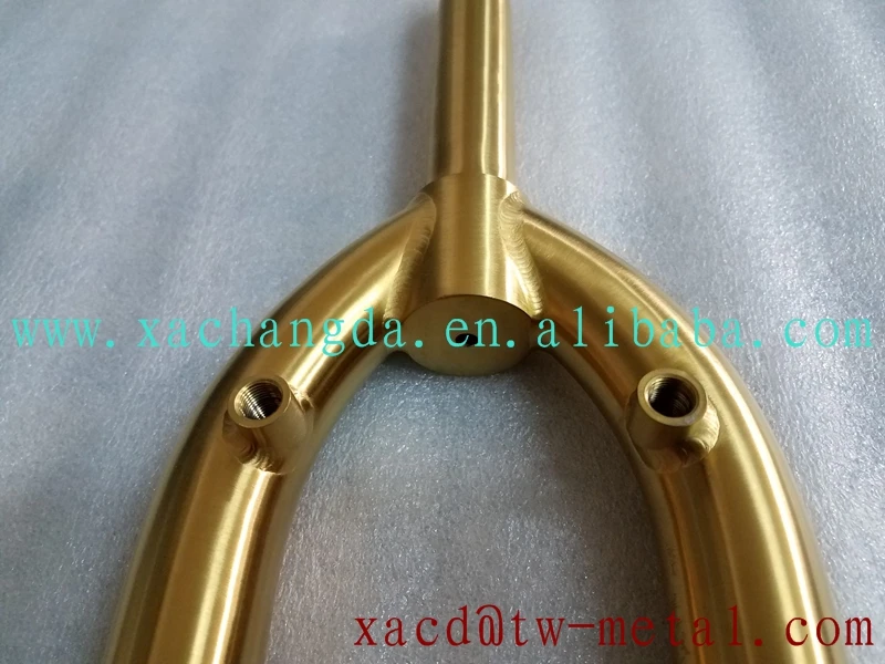 Велосипедная вилка BMX из анодированного титана золотистая титановая bmx цветная