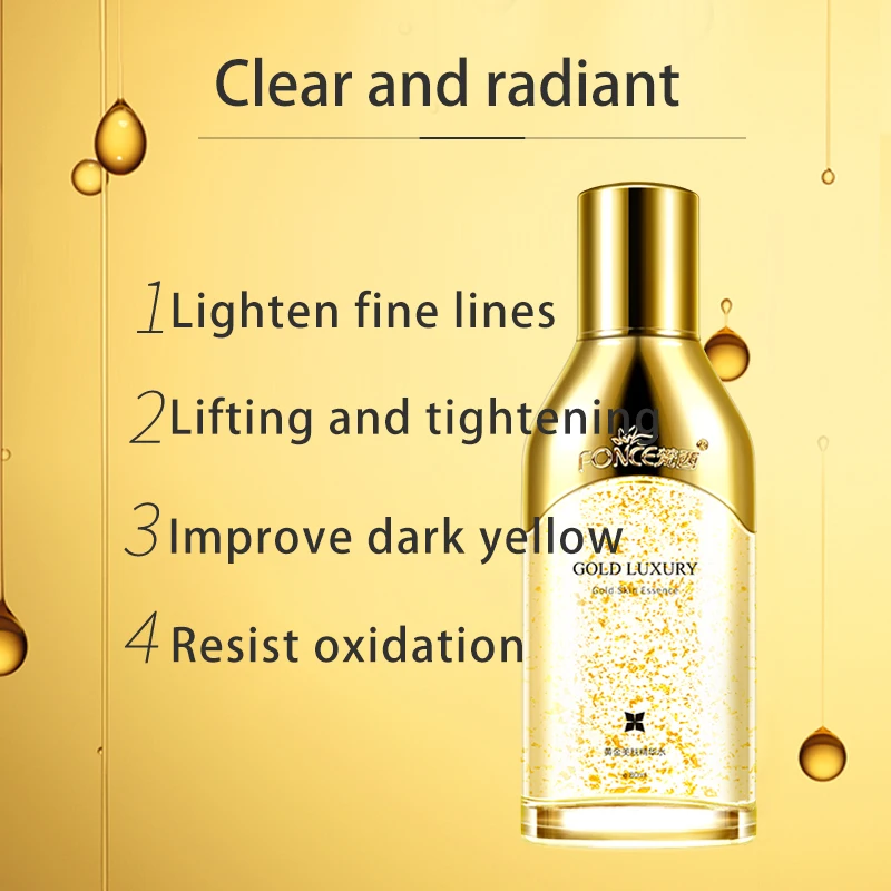 Fonce Plant extracts Toner 80ml Silk collagen 24K gold Lavender essence rose essential oil Whitening Brighten Oil Acne Control