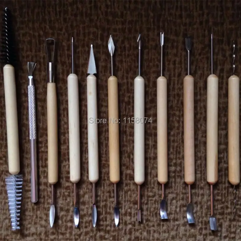 11 шт. глиняный Набор для лепки воск резки по глине инструменты Формирователи