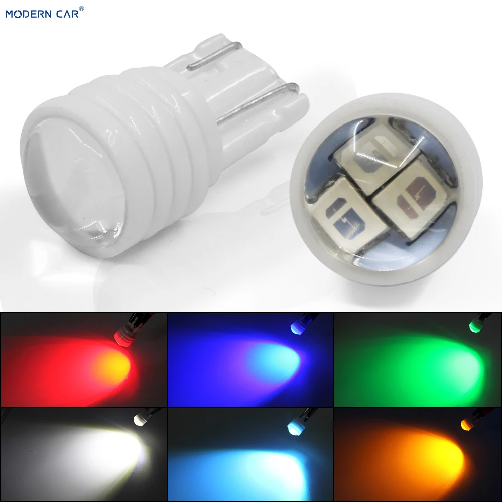 1 шт. T10 led 3smd 5630 чип автомобильная лампа керамические светодиодные лампы W5W Белый