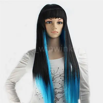 Оптовая цена Горячее Надувательство TSC ^ Новый Горячий Fashion Party Косплей Синий Микс