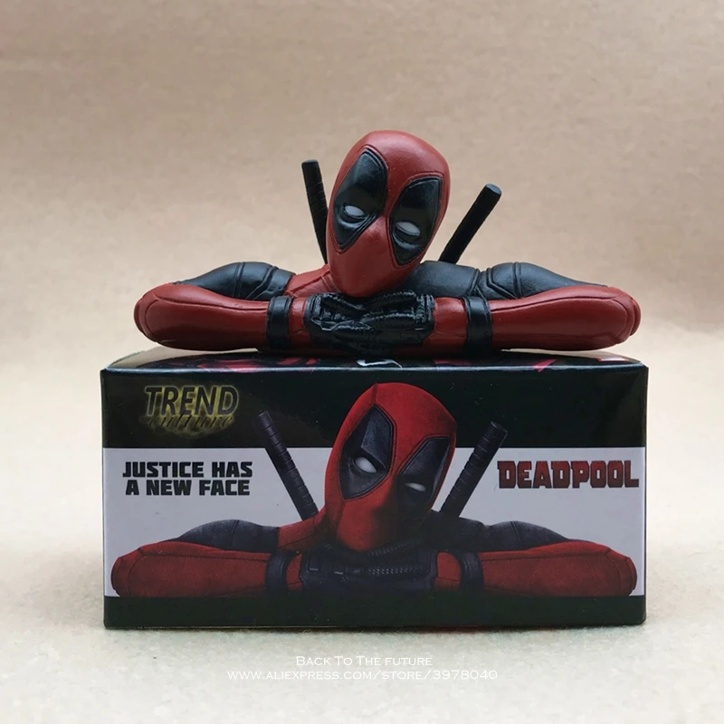 with box Disney Marvel X-Men 8.5*3.5cm Deadpool 2 Action Figure Anime Decoration PVC Collection Figurine Toys model for children gift - Цвет: with box