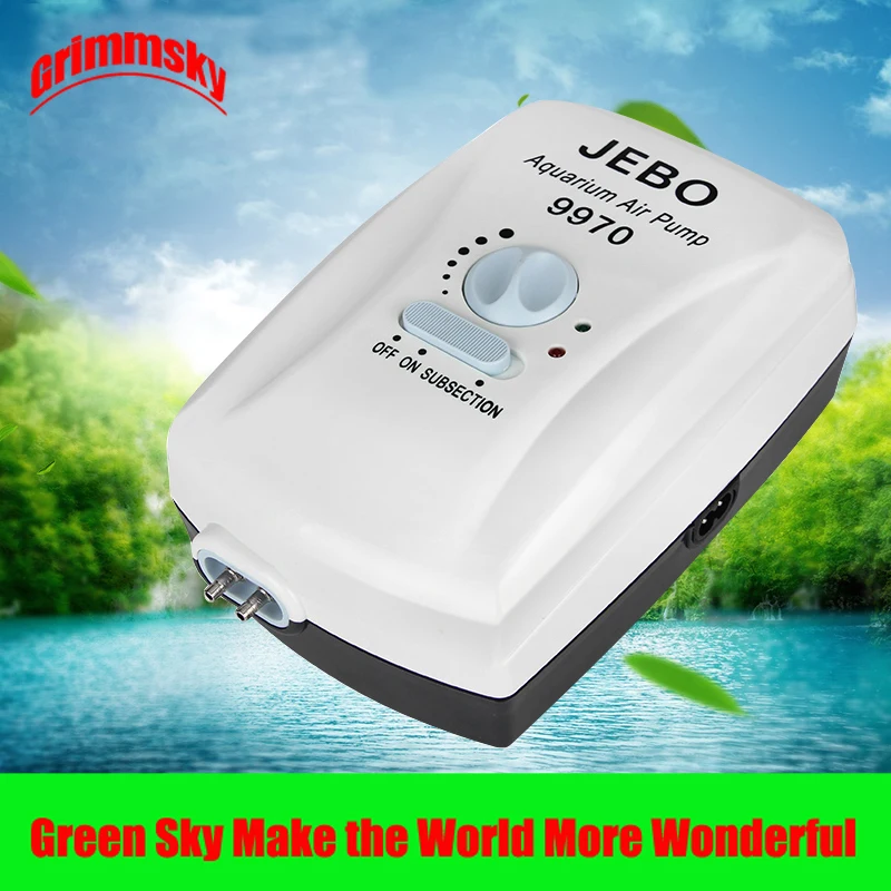 3.5W 2*4L/Min Double Air Outlet Outdoor Fishing Fish Tank Oxygen Increasing Noiseless Aquarium Pump Plastic | Дом и сад