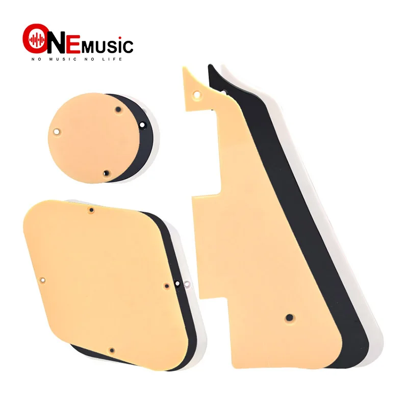 

3 IN 1 Plastic LP Guitar Pickguard Cavity Switch Cover Black-Cream-White