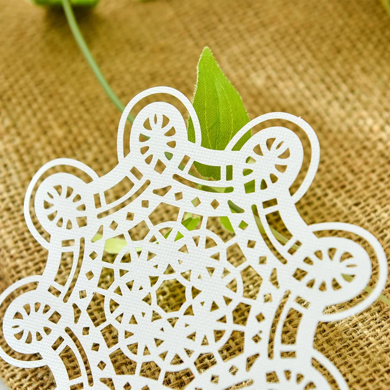 8 шт/УП. Белые кружевные бумажные салфетки для украшения вечеринки DIY Скрапбукинг