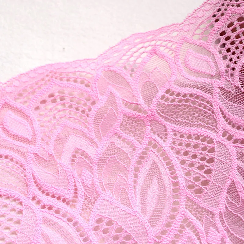Розовая нейлоновая эластичная кружевная отделка для рукоделия аксессуары