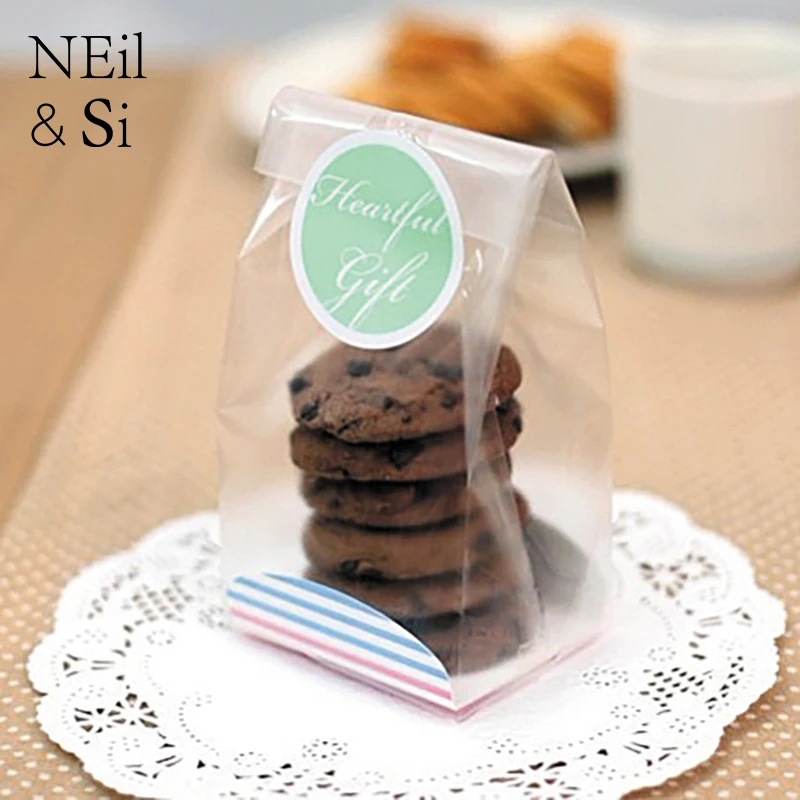 Пластиковый пакет для печенья ручной работы пекарские упаковка сладких тортов