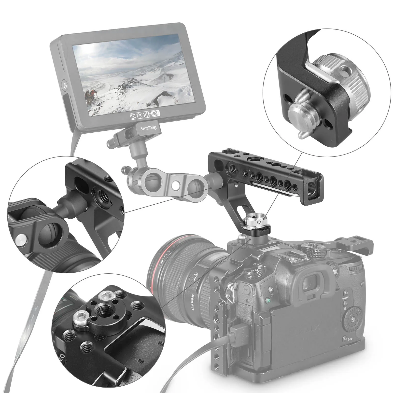 Верхняя ручка SmallRig для DSLR камеры фиксирующая Arri с креплением холодного башмака
