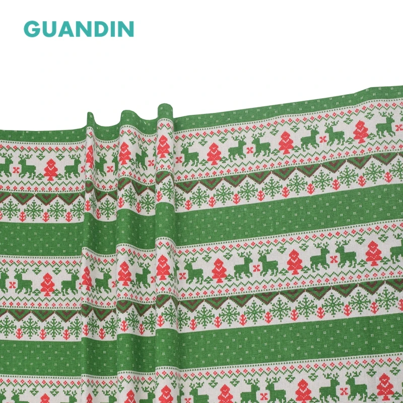 GUANDIN ткань из хлопка и льна с принтом для рукоделия квилтинга шитья дивана