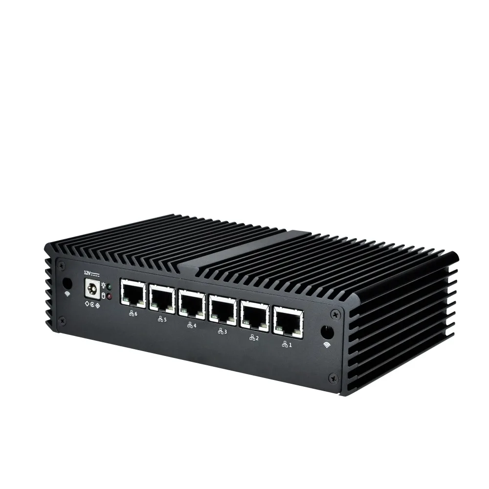 Промышленный маршрутизатор для ПК QOTOM Q510G6 Q515G6 шлюз pfSense Celeron 3855U/3865U 6 гигабитных NICs