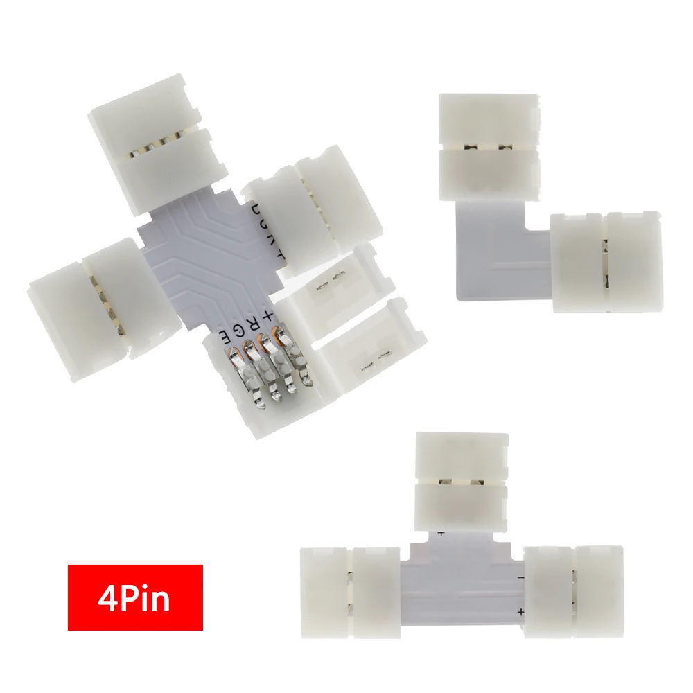 Хит продаж Светодиодная лента разъем 2pin 4pin 5pin 10 мм L форма/T Форма/X форма