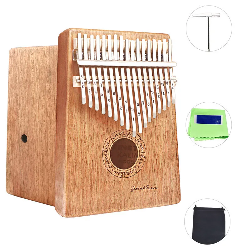 17 ключ палец калимба Mbira Sanza большой пианино карманный размер поддерживающая