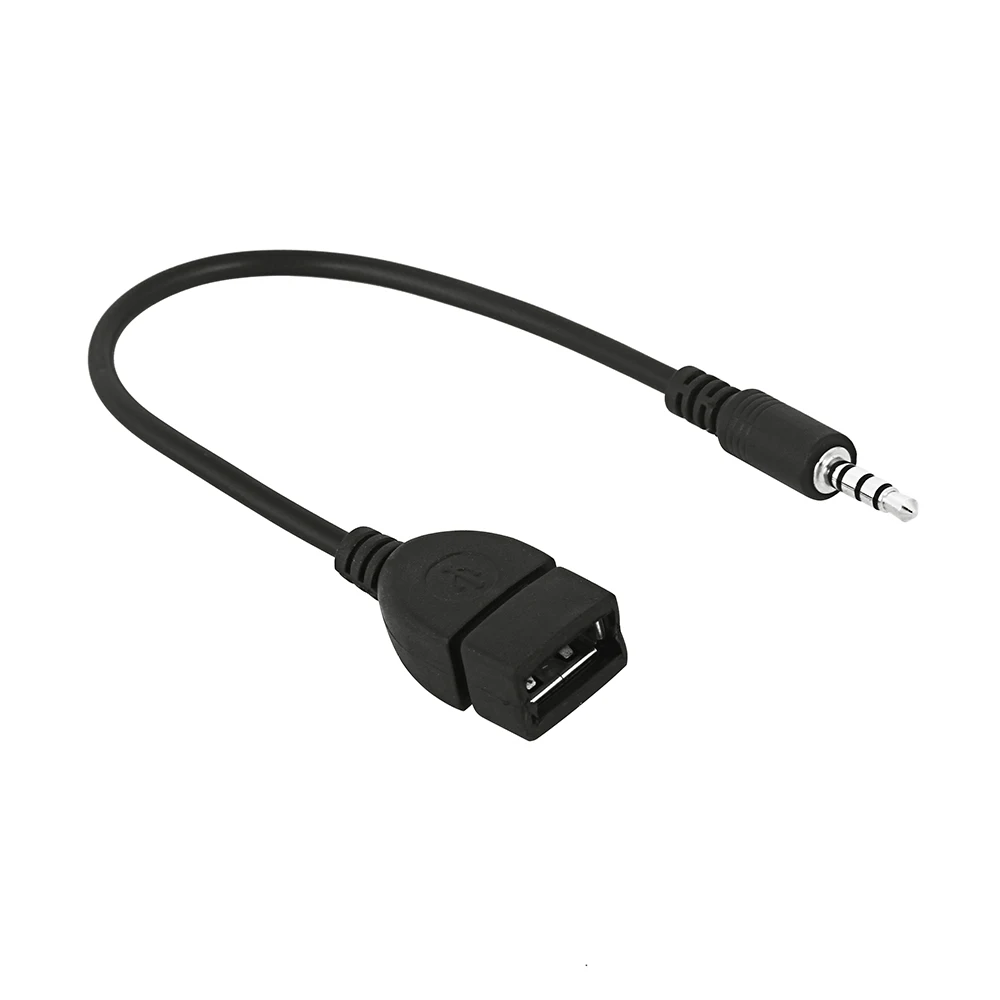 3 5 мм аудио разъем AUX для USB 2 0 Тип A Женский Адаптер конвертера OTG кабель DE08 Прямая