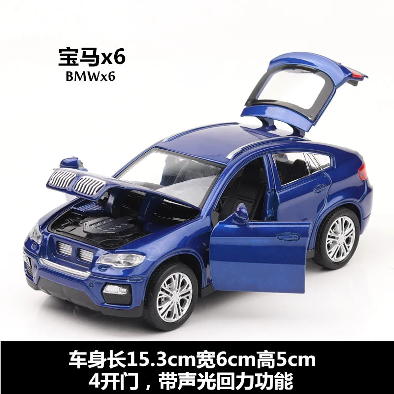 1:32 X6 SUV Coupe, игрушечный автомобиль, модель из сплава, детские игрушки, подлинный коллекционный подарок, внедорожный автомобиль для детей