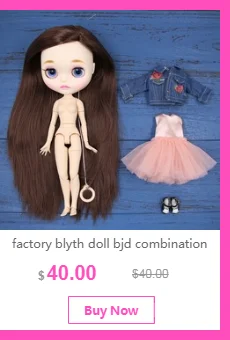 Фабрика blyth кукла зеленый микс синие волосы сустава тела белая кожа 1/6 BL62274006