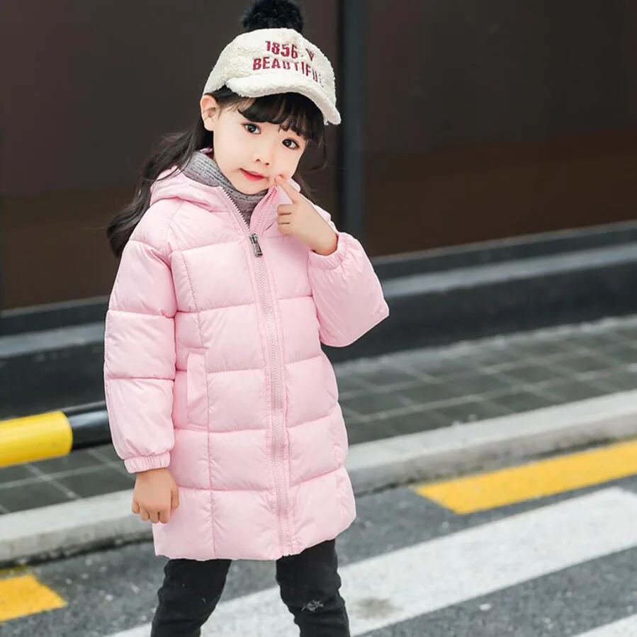 Детская зимняя куртка для мальчиков утепленная хлопковая длинная стильная