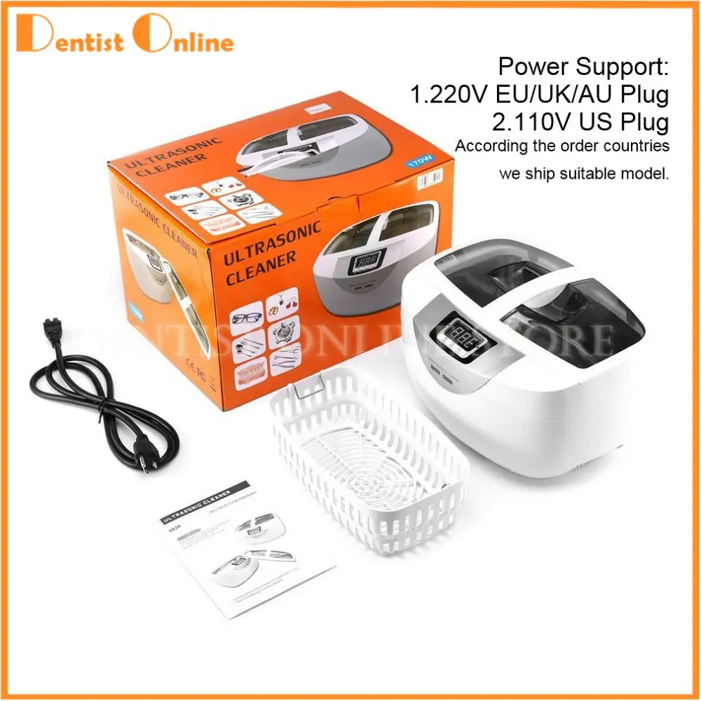 

2.5L Digital Ultrasonic Cleaner Tattoo Dental Jewerly Stainless Steel Tank Timer