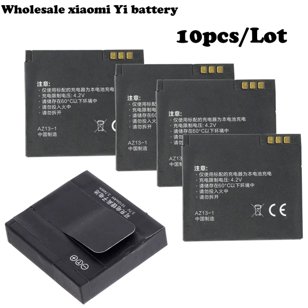 10pcs battery Xiaoyi yi m11010mah 3,7 v xiaoyi yi спортивные аккумуляторы+ AZ13 1 зарядное устройство для xiaomi АКСЕССУАРЫ для аккумуляторов - Цвет: 10pcs battery