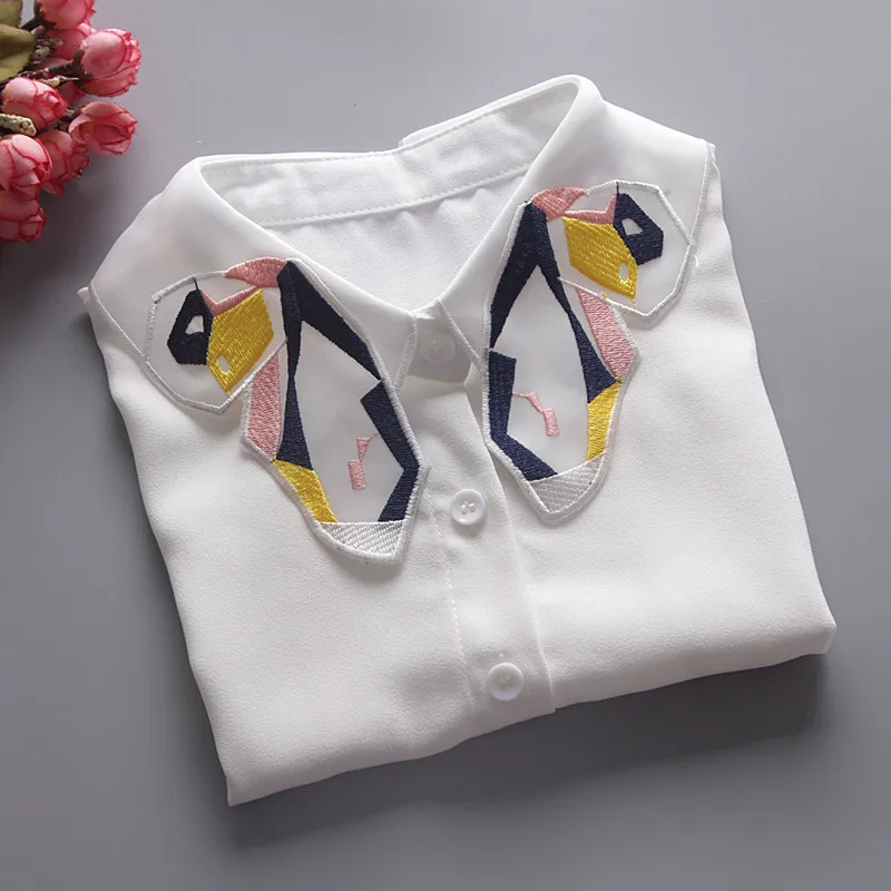 Жилет с бабочками Регулируемый цветов съемный фальшивый воротник камзол Винтаж