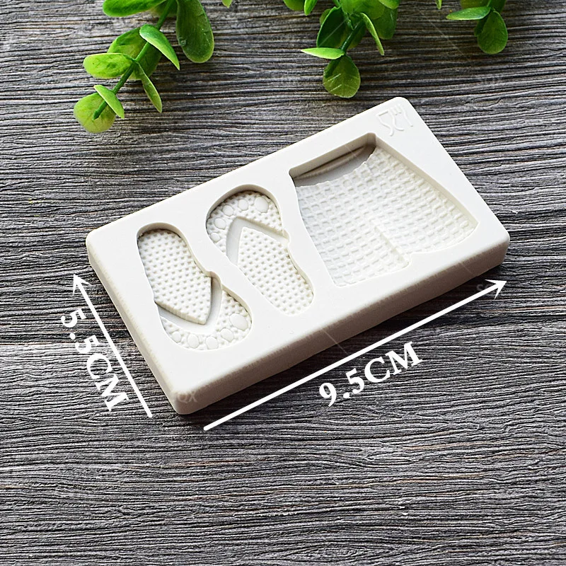 Тапочки шорты помадки формы для выпечки торта силиконовые инструменты украшения