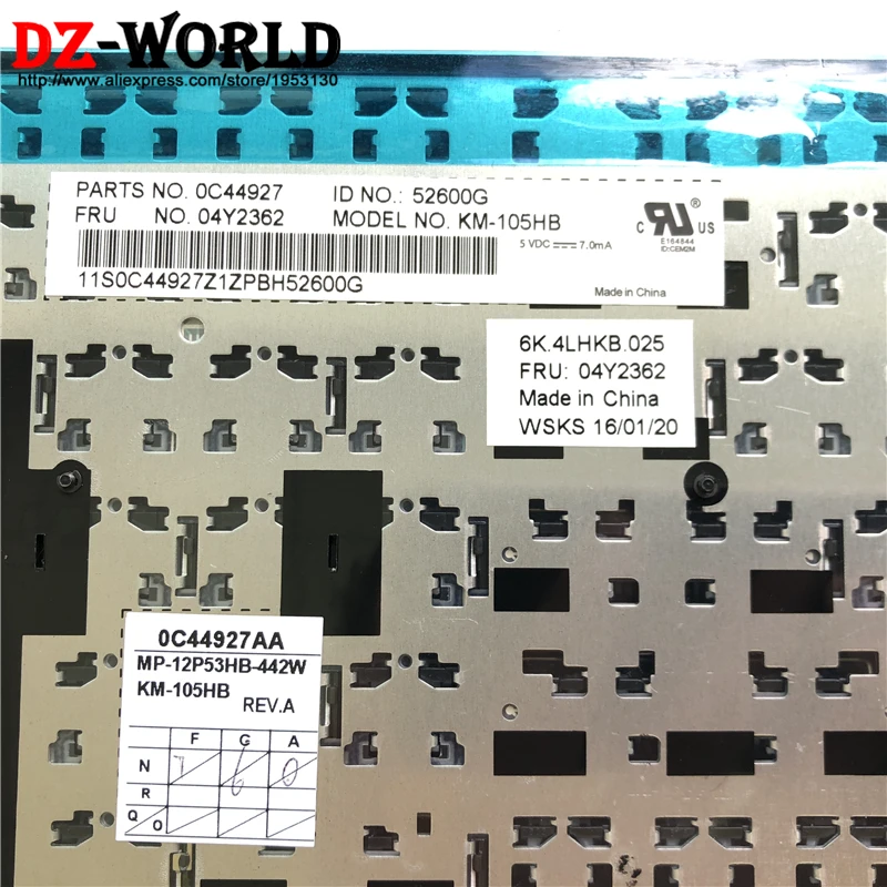 is hebrew kbd neworig for lenovo thinkpad l540 l560 e540 e531 hebrew israel keyboard teclado 04y2362 0c44927 04y2440 free global shipping