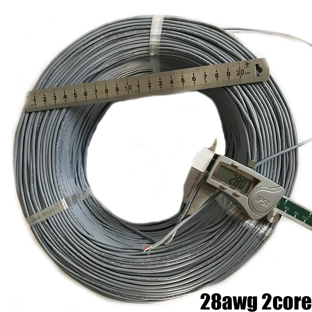 UL2547 2-ядерный 3-ядерный экранированный кабель 28AWG сигнальный провод od2.8 мм серый