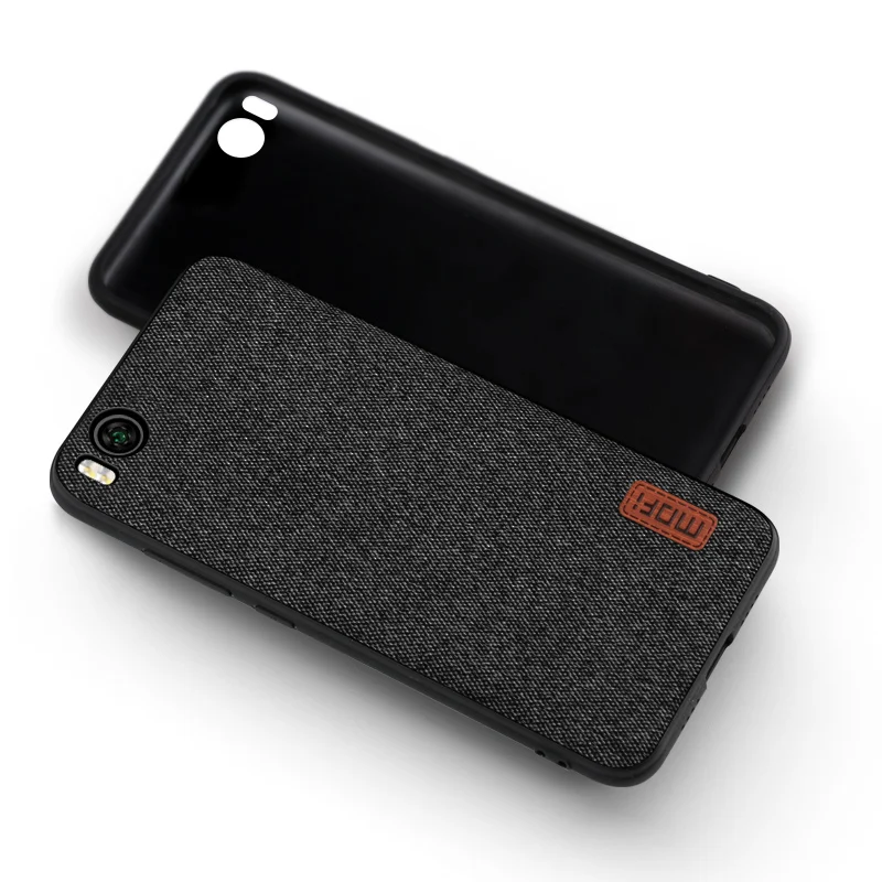 black Чехол для Xiaomi mi 5s противоударный чехол-накладка из ткани защитный чехол s capas MOFi чехол для mi 5S plus - Цвет: black