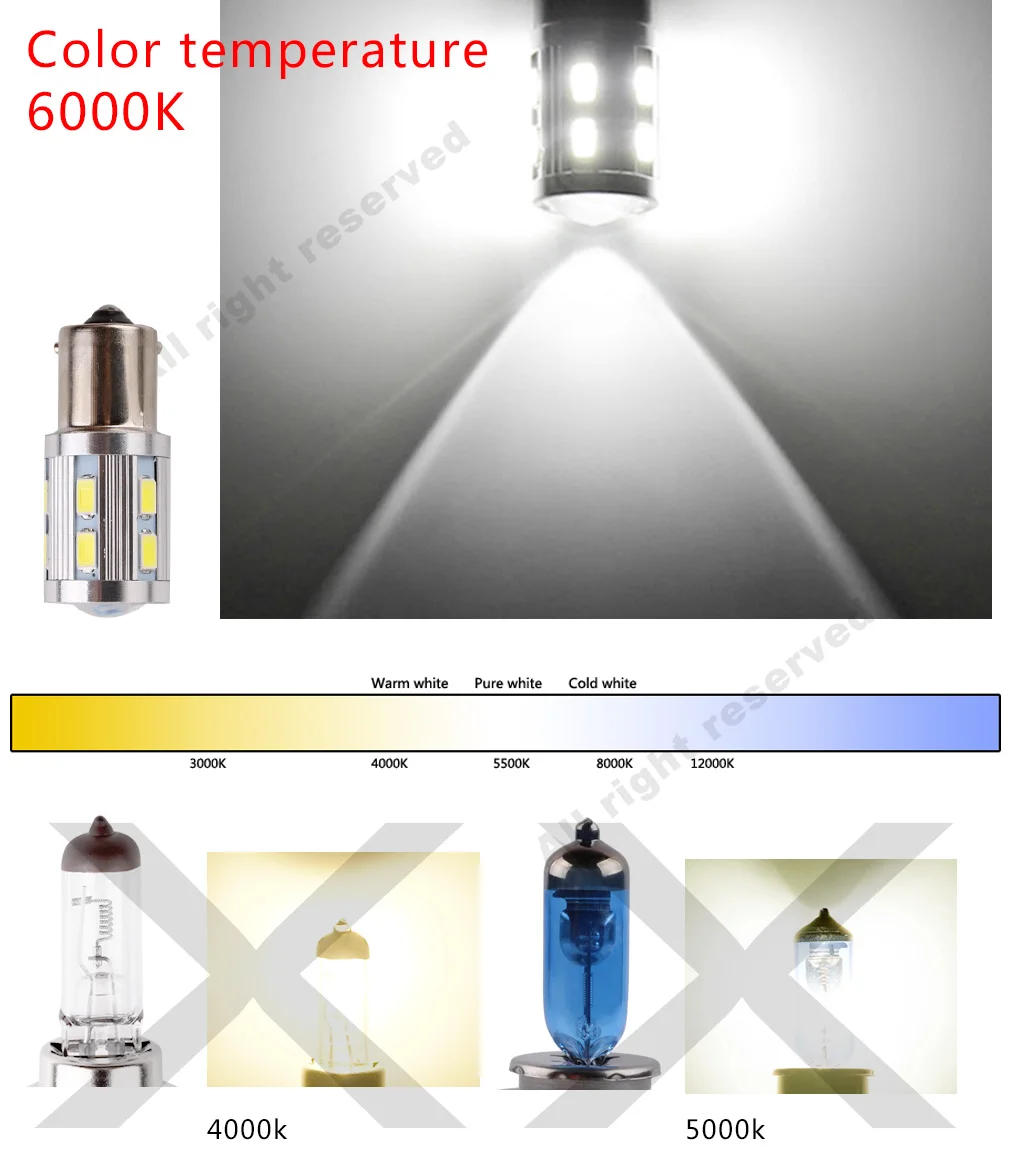 S & D 1156 BA15S 12 SMD Samsung чип R10W светодиодный лампа высокой мощности py21w Автомобильные