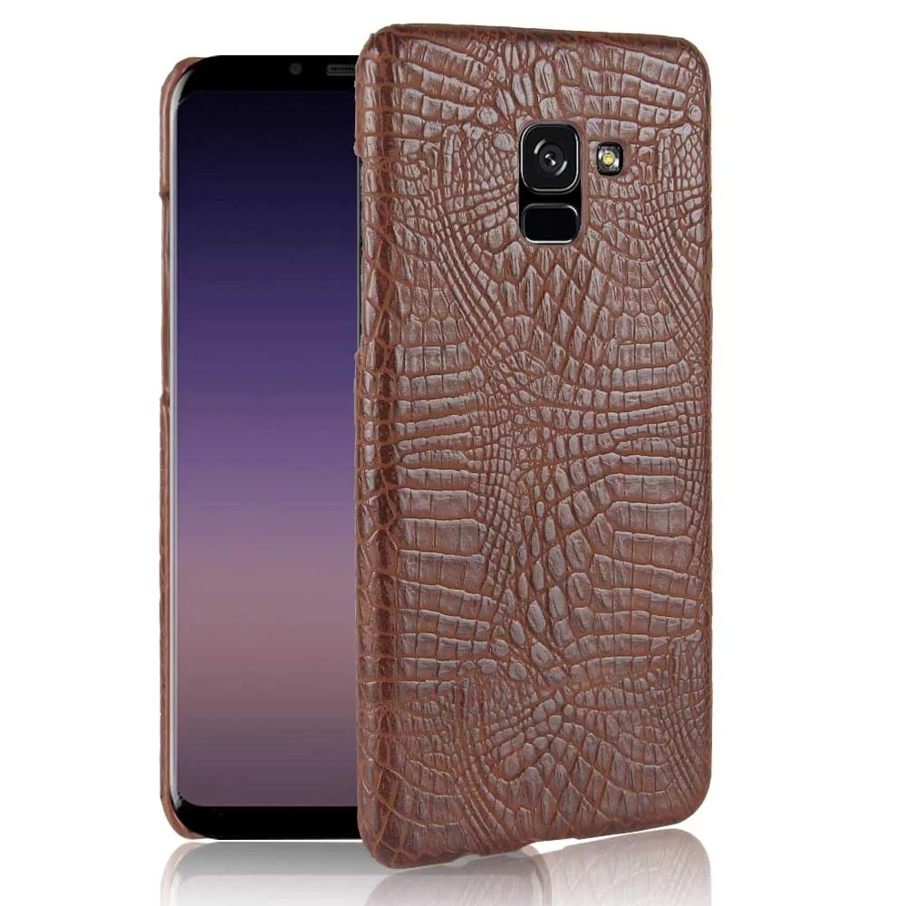 

SUBIN New Luxury Case For Samsung galaxy A5 2018 A530F Crocodile Skin PU Leather Back Cover Phone Protective for Samsung A8 2018