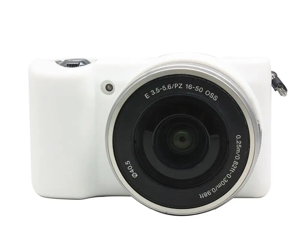 A5000 White Силиконовая кожа брони чехол корпус протектор для sony A5000 A5100 A6000 A6300 корпус камеры только - Цвет: A5000 White