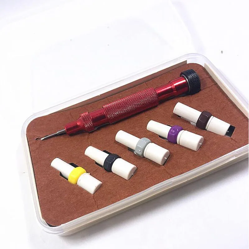 

Free Shipping 1 Set 0.8mm-1.6mm Watch Screwdrivers with Extra different Bits for Watch Repair