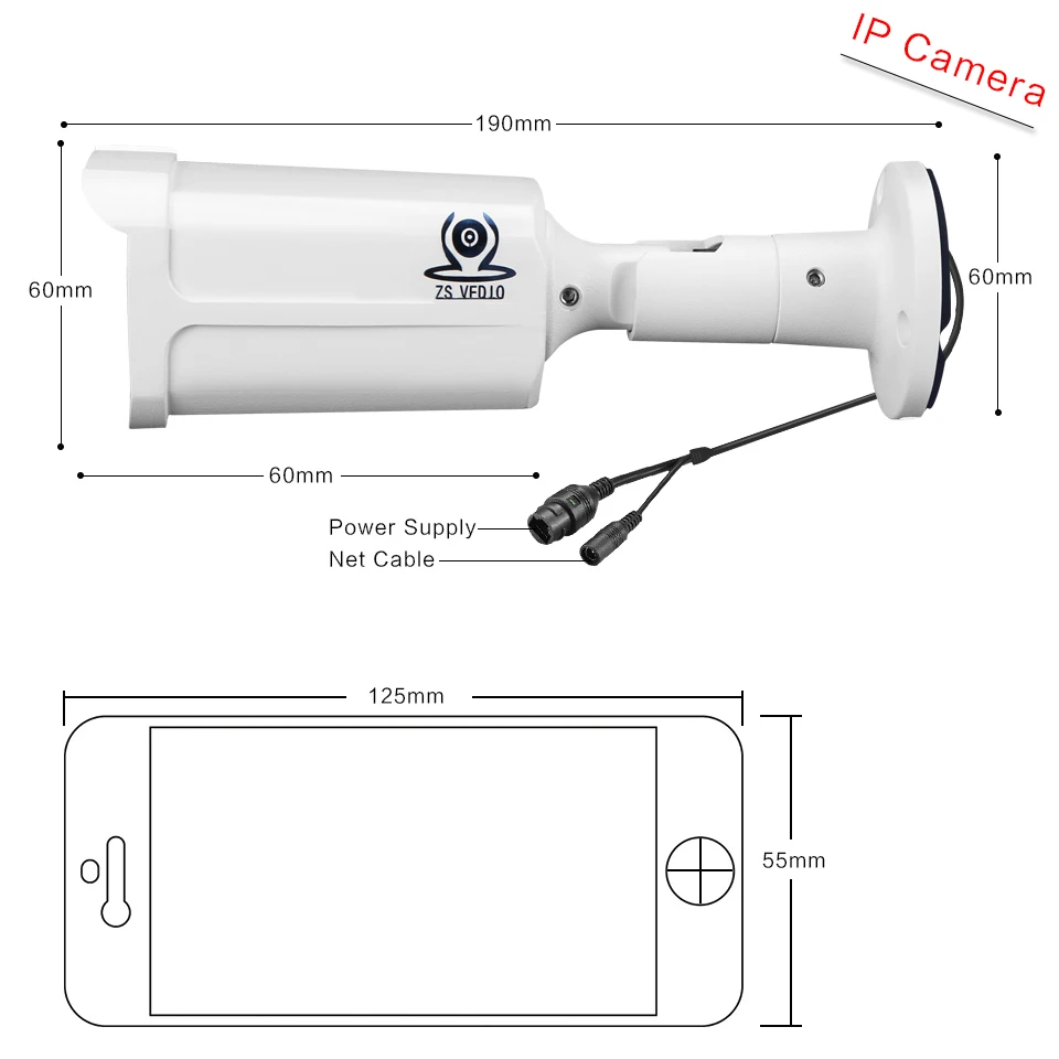 ZSVEDIO IP камера Wi Fi 720p 960p 1080P CCTV ИК Ночное Видение Водонепроницаемый Открытый Surveilence