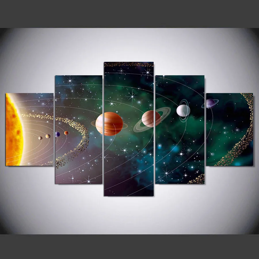 

5pcs diy Diamond Painting Cross Stitch Beautiful Planets full square Diamond Mosaic beaded Embroidery Rhinestones H302