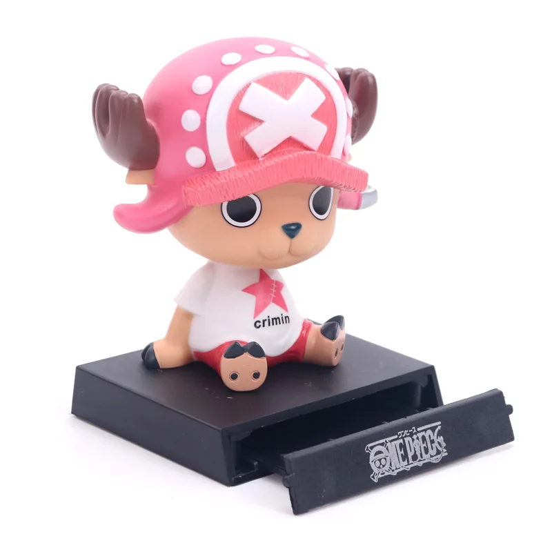 Новое поступление Аниме one piece Tony Chooper Луффи Санджи Зоро 12 см качающаяся голова куклы из ПВХ фигура модель игрушки Декор автомобиля держатель телефона