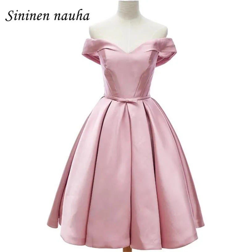 

Short Prom Dress Homecoming Dresses Off The Shoulder A Line Plus Size Party Cocktail Gown Cheap Night Out Vestidos De Festa 36