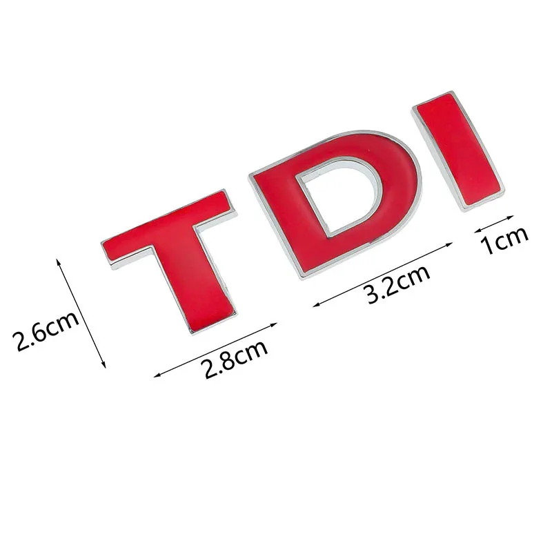 Автомобильный Стайлинг красный твердый логотип TDI значок эмблема наклейка