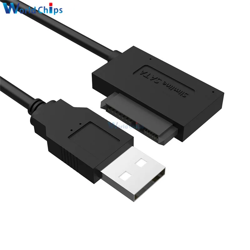 1 шт. USB 2 0 до 7 + 6 13Pin тонкий SATA ноутбук CD/DVD Rom Оптический Кабель адаптер|usb 2.0|usb usbusb usb