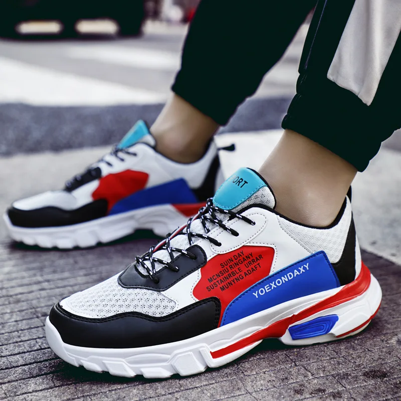 Spring new mesh vulcanized shoes four seasons breathable wear low help hip hop men's sports casual walking | Обувь