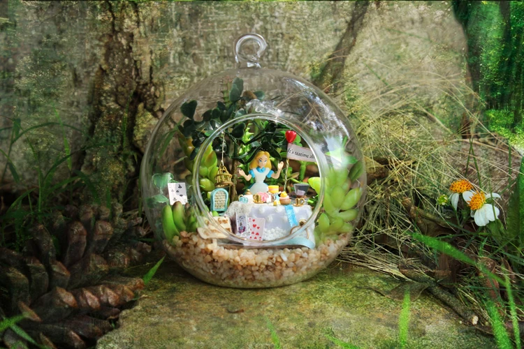 Diy Кукольный дом мини стеклянный шар кукольные домики модель Miniaturas Casa De Bonec ручной работы деревянный миниатюрный кукольный домик игрушка подарок на день рождения