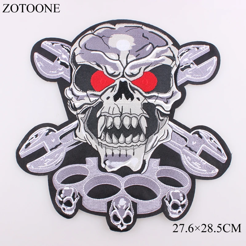 Нашивки ZOTOONE с черепом в стиле панк вышивка нашивка для одежды наклейки сделай
