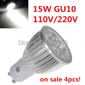 Dimmable High Power spot light 4pcs/lot 220V GU10 15W AC85-265V LED spotlight tubes bulb Lighting lamps | Лампы и освещение