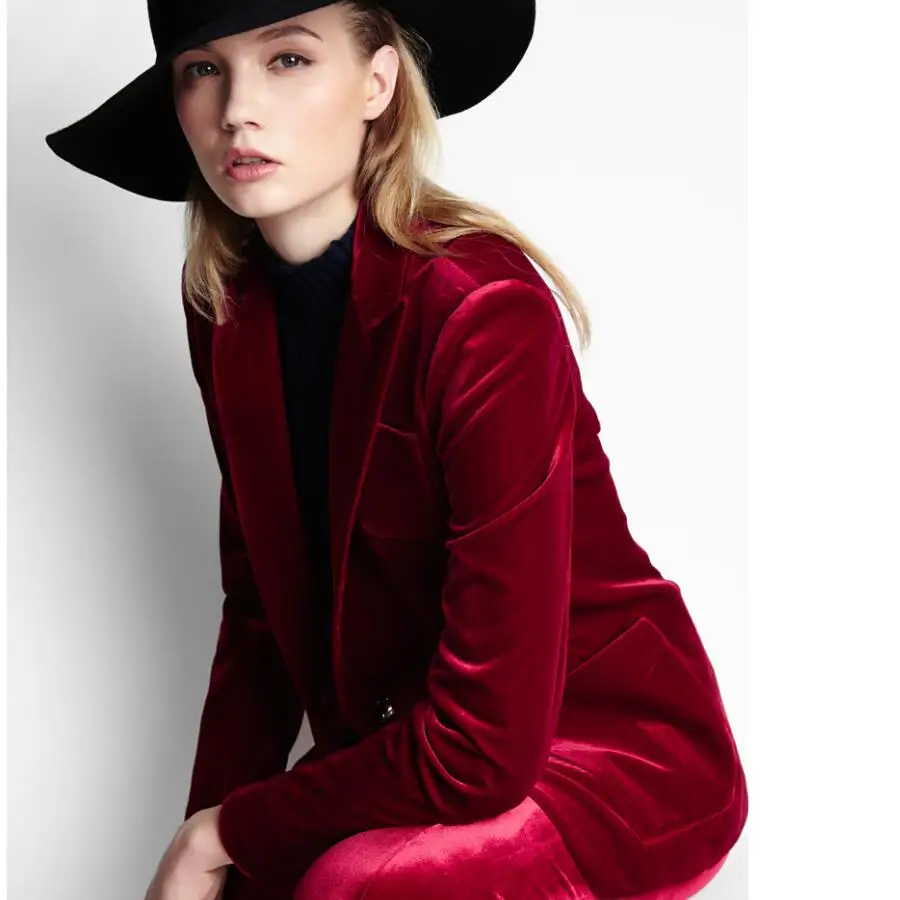 Женский костюм со штанами деловой на заказ для леди наряд зимний