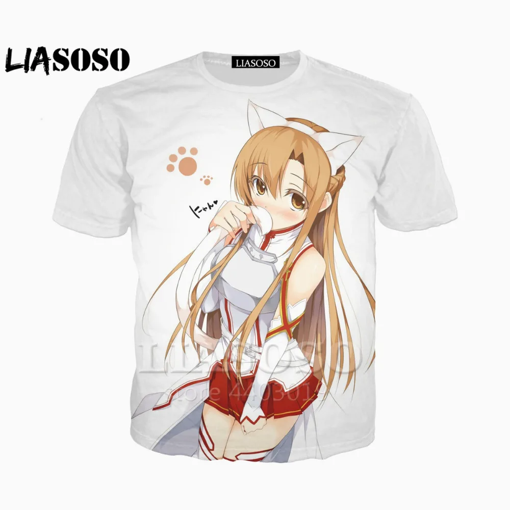 LIASOSO Последние Дизайн обувь с рисунком из аниме футболка мастера меча онлайн